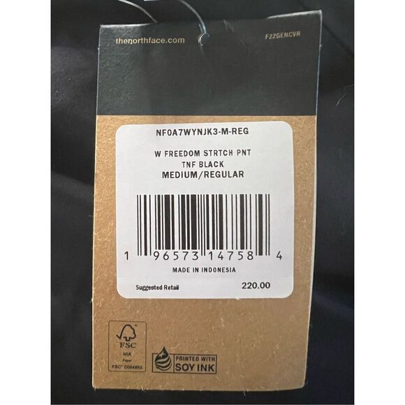 The North Face Women’s Black Freedom Stretch Snow Pants Size Medium NWT - Picture 6 of 6